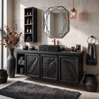 Organic Bathroom Vanity Boutique Hotel, solid wood, built to order, view 4