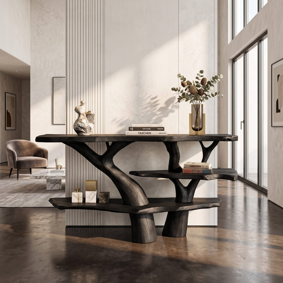 Live Edge Solid Hallway Console Table