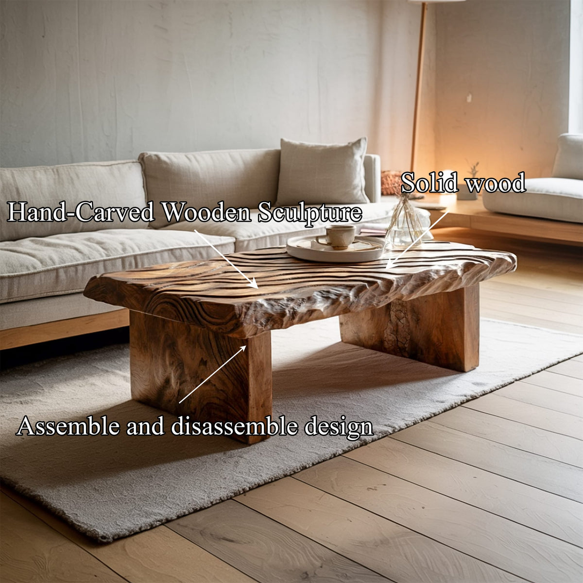 Live Edge Center Modern Coffee Table
