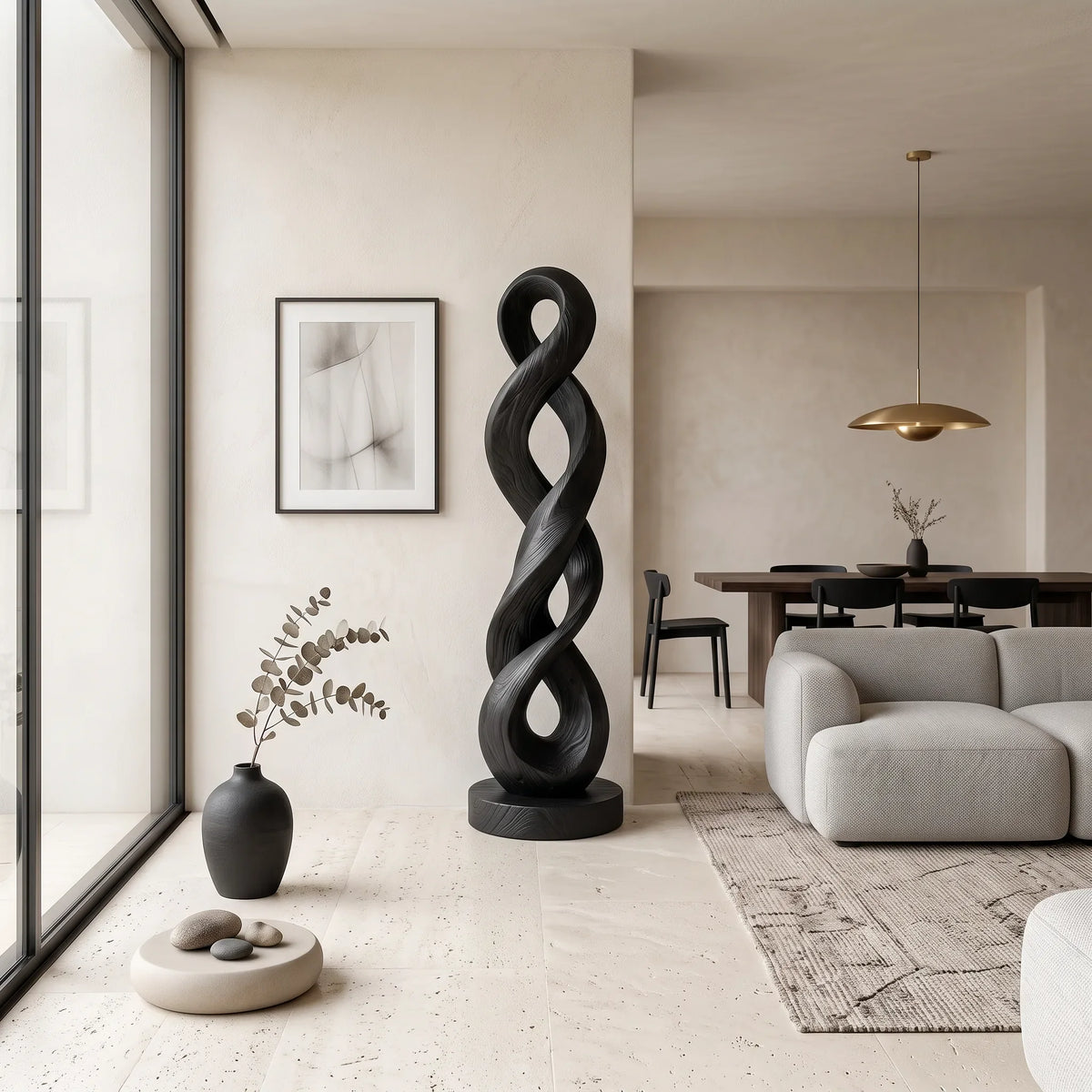 Infinity Sculpture, solid wood, built to order, view 4