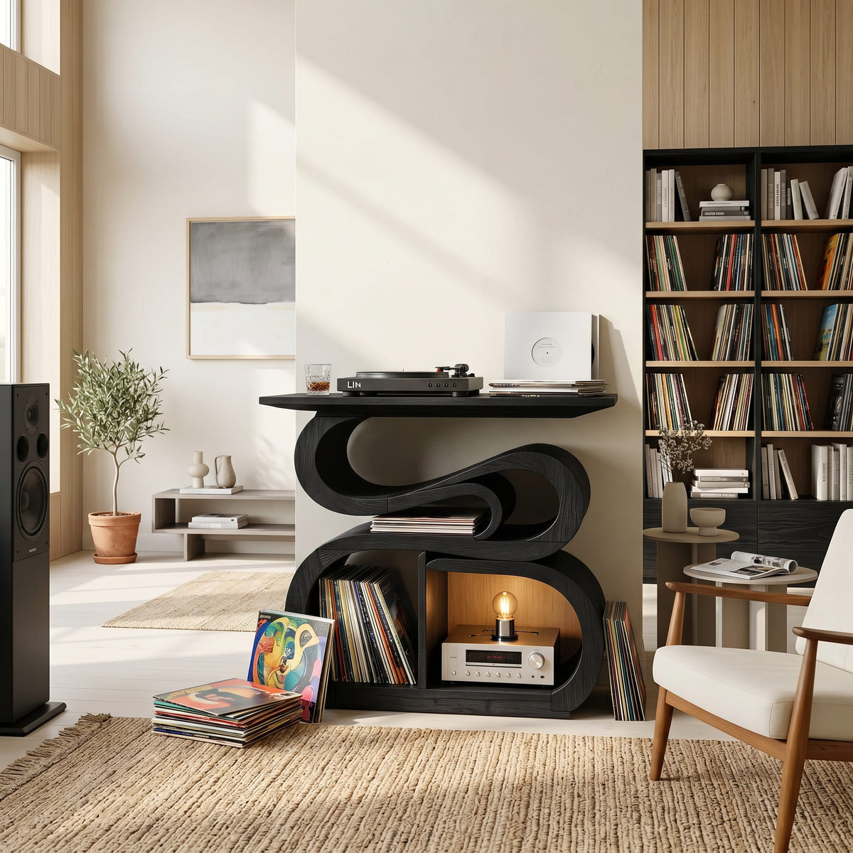 Turntable Mid Century Record Stand