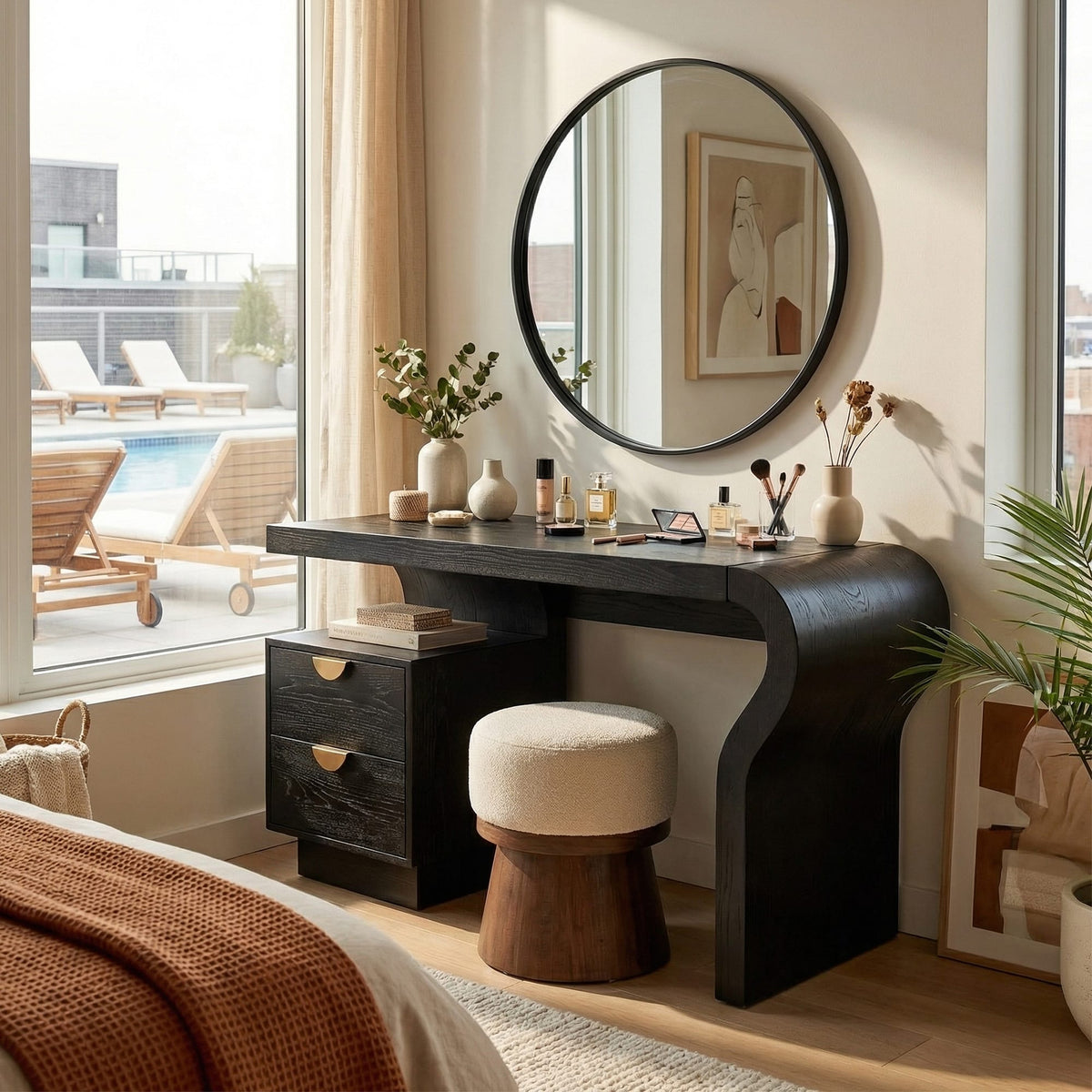 Minimal Modern Makeup Vanity