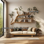 Mounted Modern Tree Bookshelf