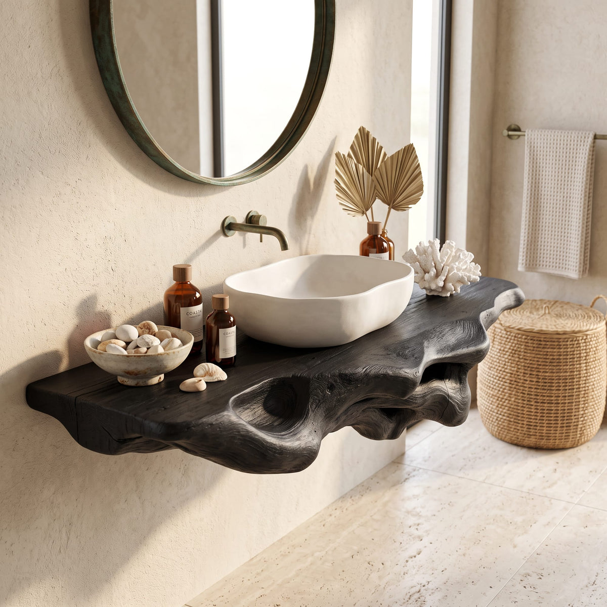 Floating Towel Bath Shelf
