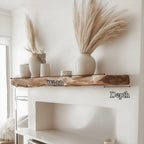 Live Edge Wood Floating Shelf, Boho, solid wood, built to order