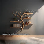 Midcentury Tree Bookshelf Study Room, solid wood, built to order