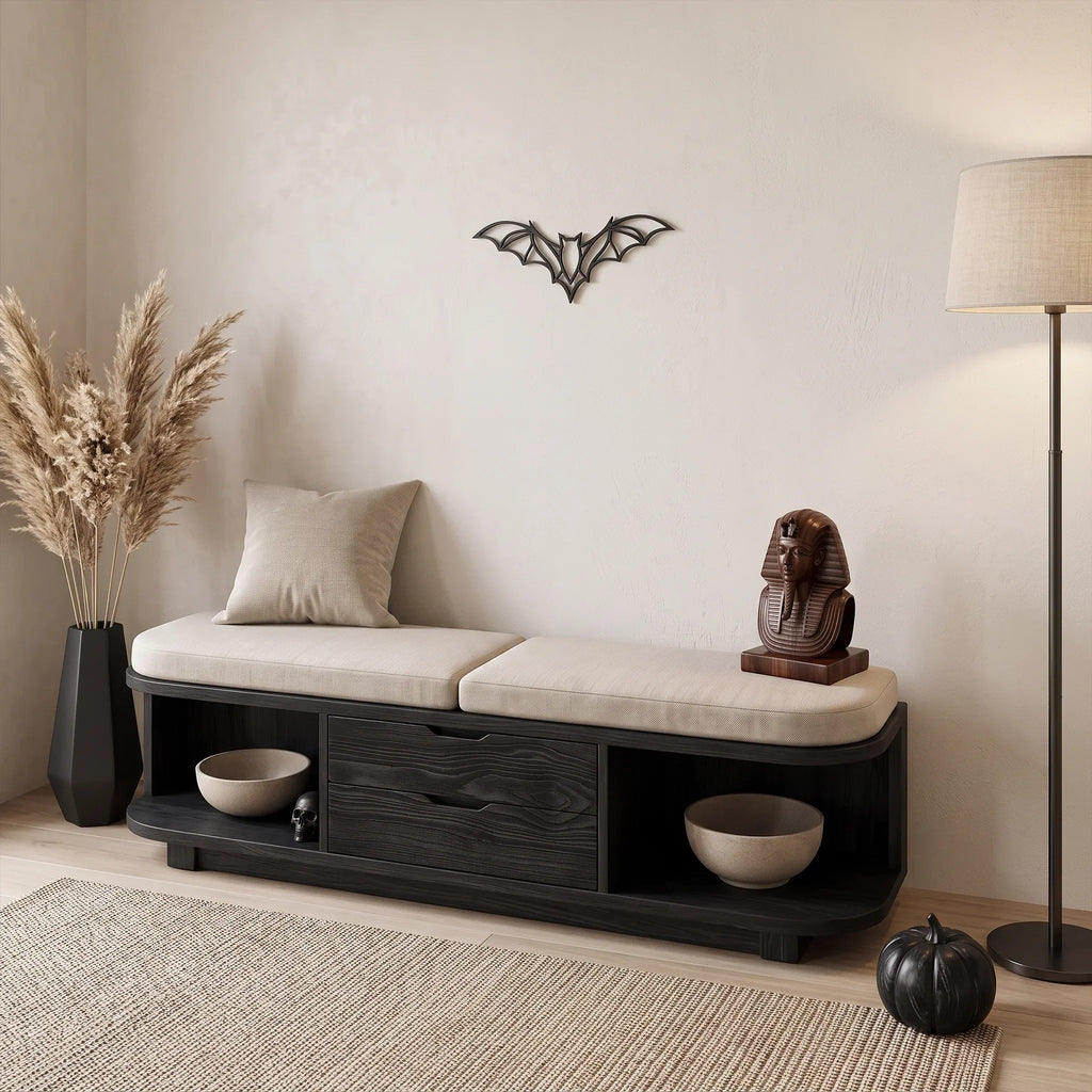 Storage Bench Cushion, solid wood, built to order