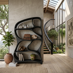 Organic Wall Bookcase, solid wood, built to order, view 4