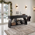 Organic Modern Console Table Living Room, solid wood, built to order, view 4