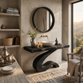 Bathroom Vanity with Organic S Curve Support, solid wood, built to order, view 4