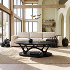 Minimalist Cross Base Table, solid wood, built to order