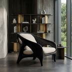 Organic Sculptural Armchair, solid wood, built to order, view 4