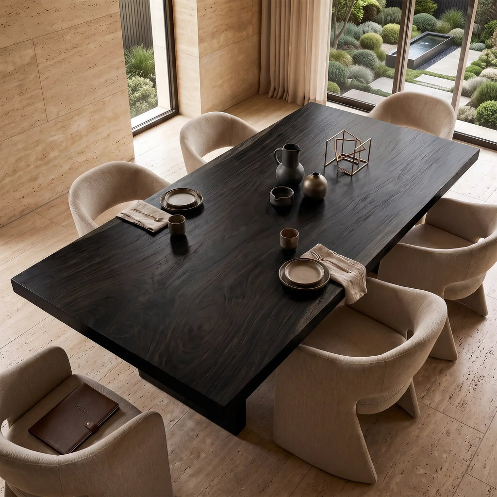 Mid Century Rectangular Dining Table Top Dining Room, solid wood, built to order