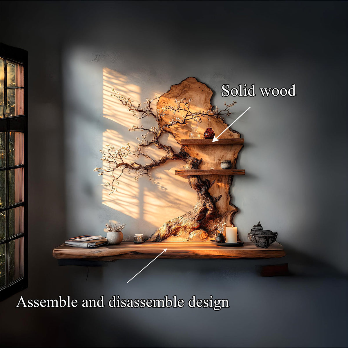 Floating Creative Tree Bookshelf