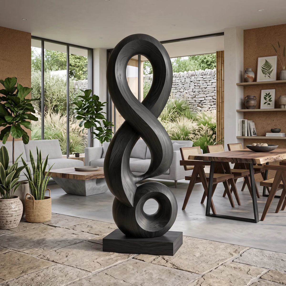 Abstract Sculpture, solid wood, built to order, view 4