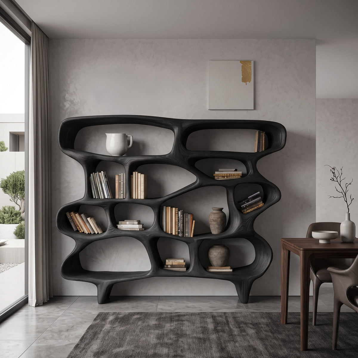 Organic Sculptural Open Bookshelf