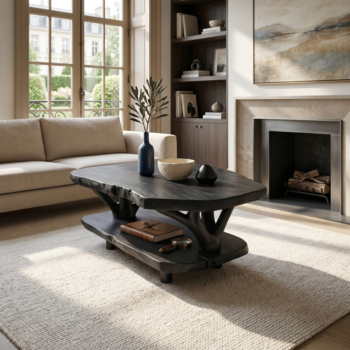 Live Edge Library Coffee Table