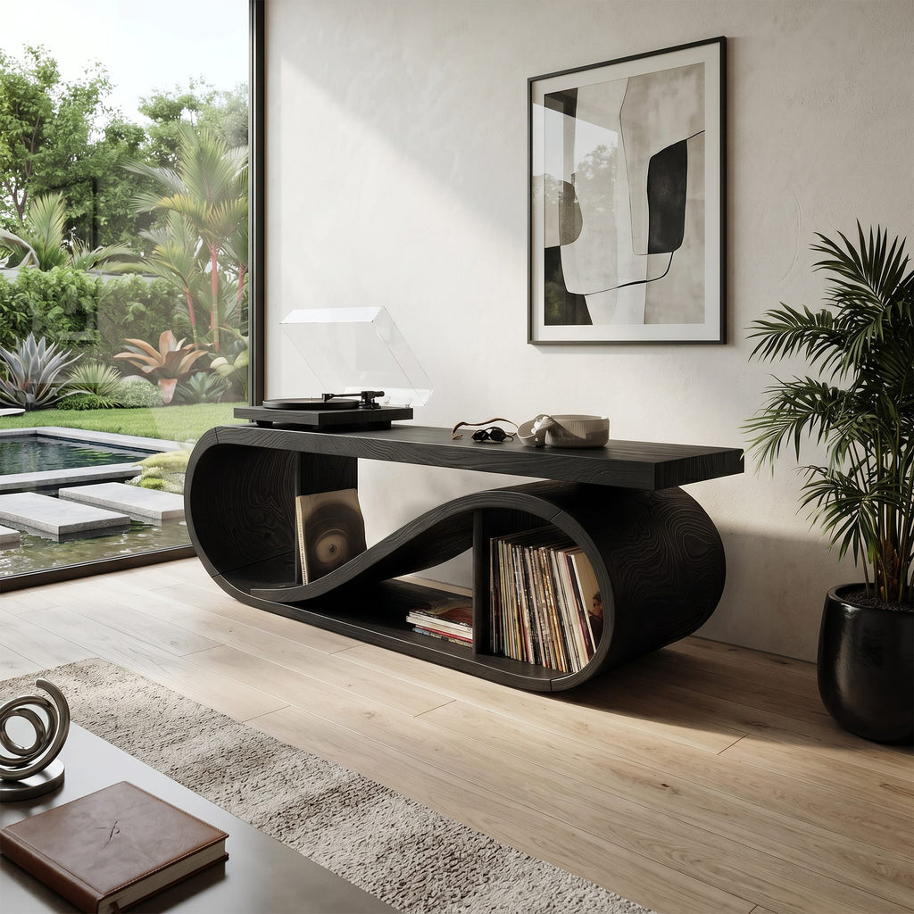 Wave Storage Record Stand