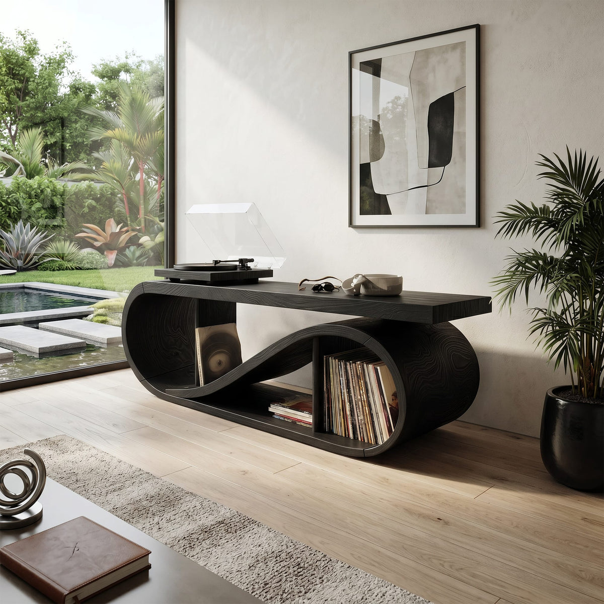 Wave Storage Record Stand