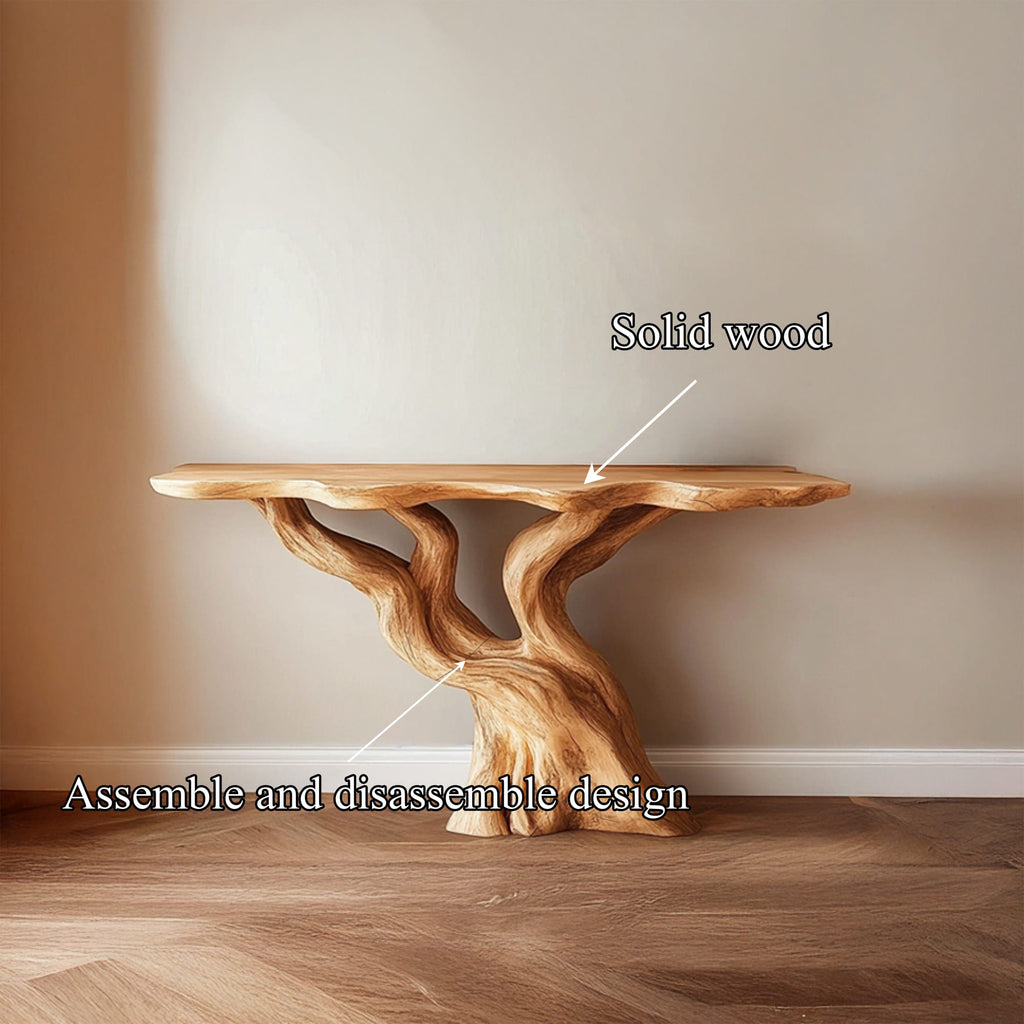 Solid Live Edge Accent Console Table