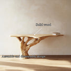 Mid Century Sculptural Base Console Table