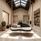 Minimalist Flowing Back Swing Bedroom Lounge Interior Space, solid wood, built to order, view 4