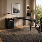 Organic Executive Desk Bedroom Workspace, solid wood, built to order, view 4