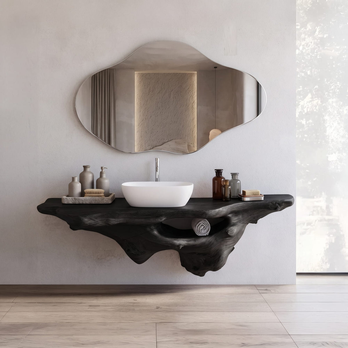 Farmhouse Bathroom Vanity for Renovation, solid wood, built to order