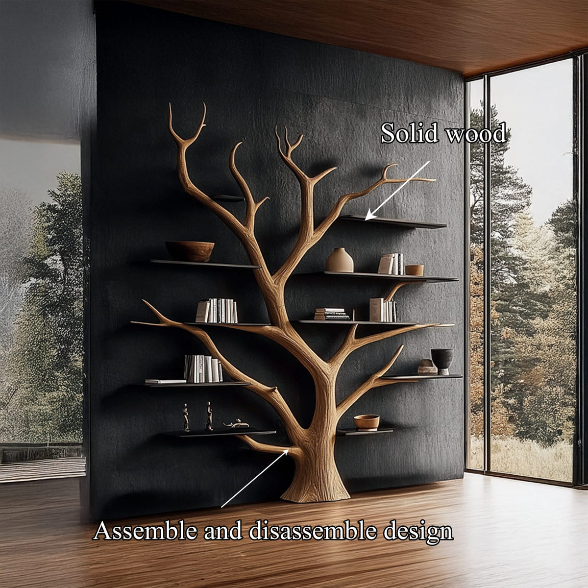 Solid Unit Tree Bookshelf