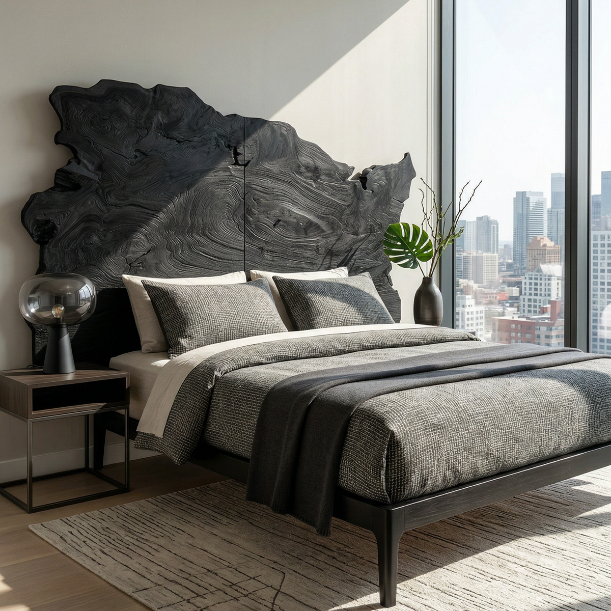Organic Natural Live Edge Headboard, view 4
