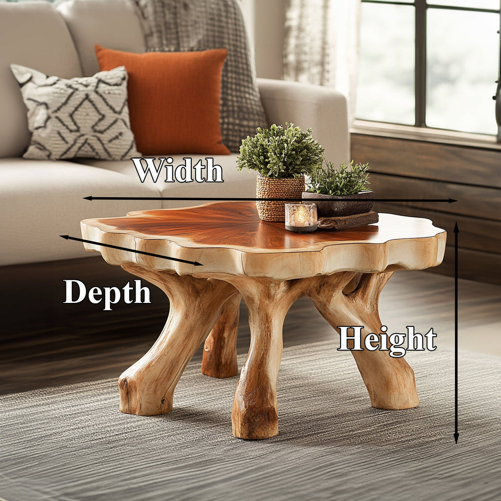 Handcrafted Coffee Table with Design, solid wood, built to order