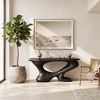 Farmhouse Chic Console Table Entryway Decor, solid wood, built to order