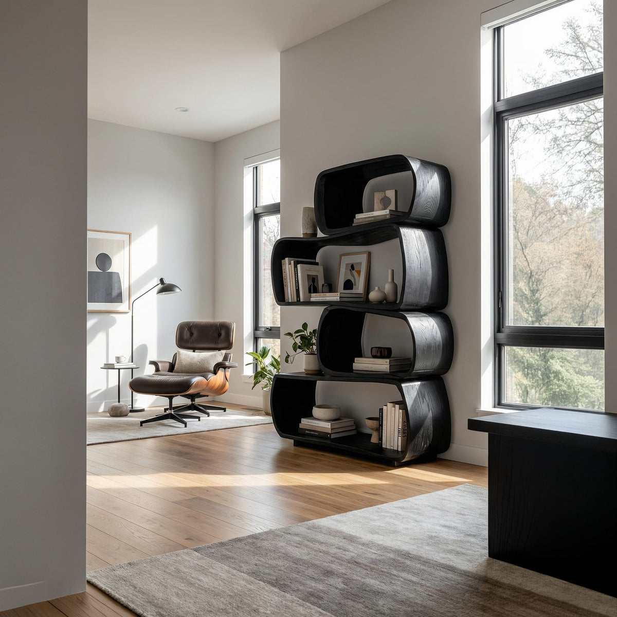 Abstract Geometric Bookshelf