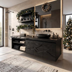Contemporary Storage Bathroom Vanity Master Ensuite, solid wood, built to order