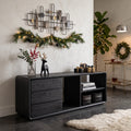 Minimalist Bedroom Storage Bench Reindeer Decor, solid wood, built to order, view 4