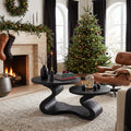 Organic Modern Round Coffee Table Residence, solid wood, built to order, view 3