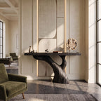 Live Edge Sculptural Hallway Console Table