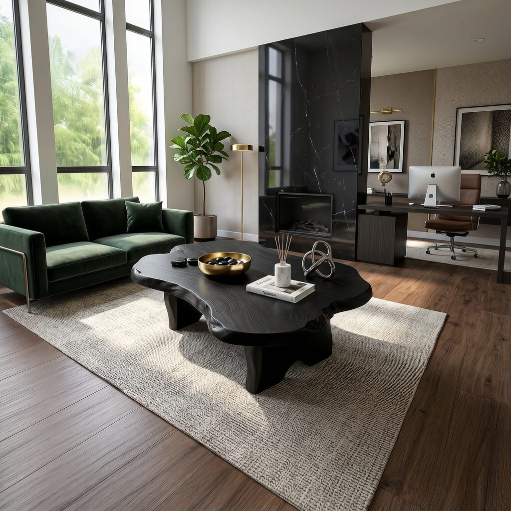 Live Edge Fireplace Coffee Table