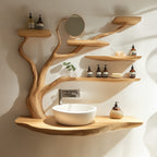 Custom Rustic Bathroom Vanity Sink Shelf Bathroom, solid wood, built to order