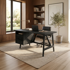 Live Edge Executive Desk Coastal Workspace, solid wood, built to order, view 4