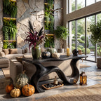 Organic Root Form Display Table, solid wood, built to order