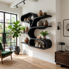 Organic Sculptural Wooden Wall Shelves, solid wood, built to order, view 4