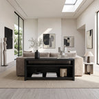 Organic Open Frame Console, solid wood, built to order