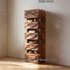 Organic Modern Accent Storage Cabinet, solid wood, built to order