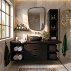 Organic Modern Nutcracker Bathroom Vanity Wellness Room, solid wood, built to order, view 4