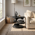 Minimalist Open Shelf Side Table Cozy Living Room, solid wood, built to order, view 4