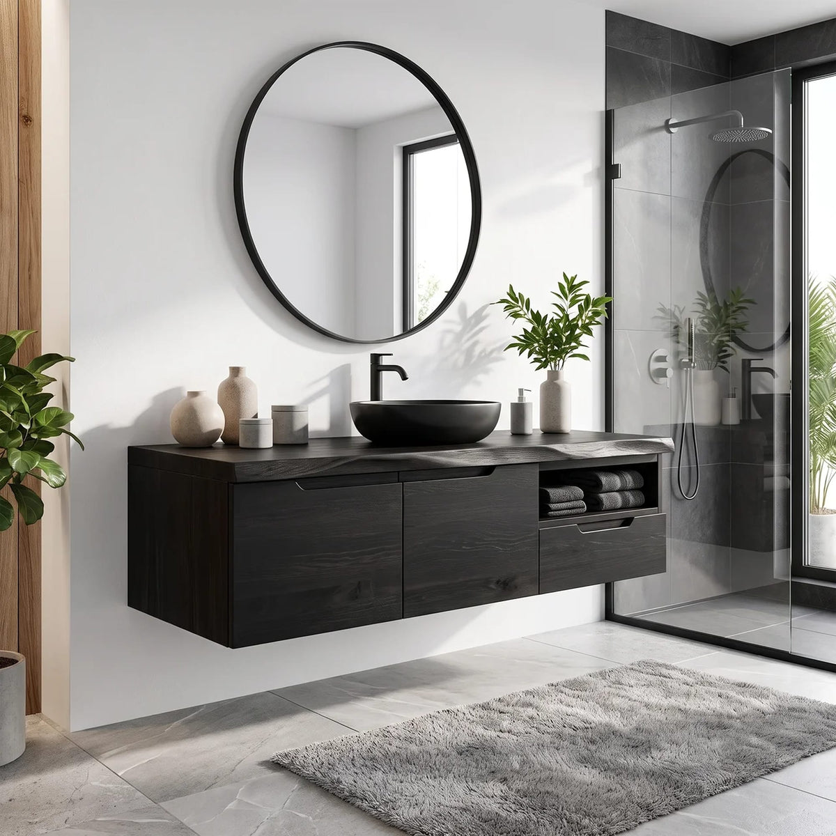 Wood Bathroom Vanity Beach House, solid wood, built to order