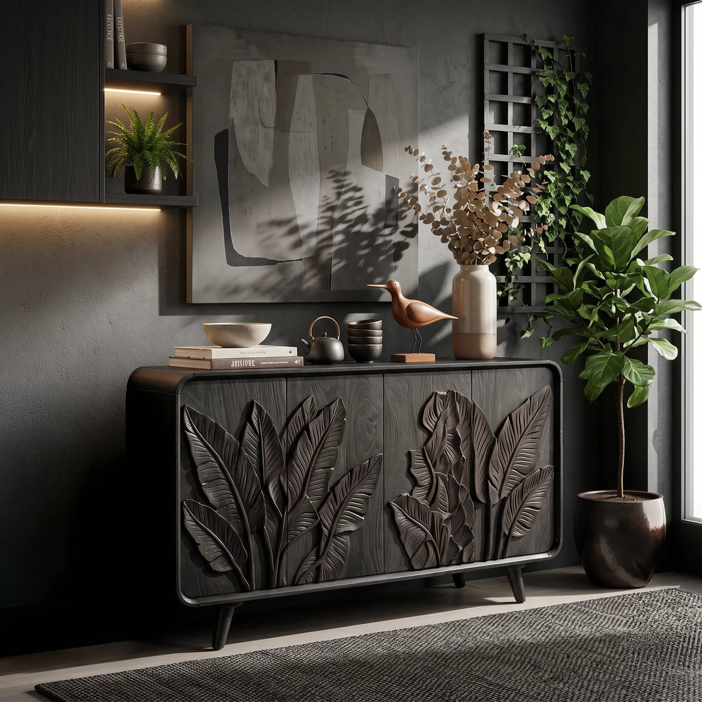 Botanical Sideboard Cabinet Dining Room, solid wood, built to order, view 3