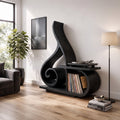 Contemporary Sculptural Record Player Stand, solid wood, built to order, view 4