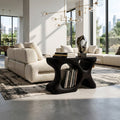 Minimalist Sculptural Side Table with Storage, solid wood, built to order, view 4